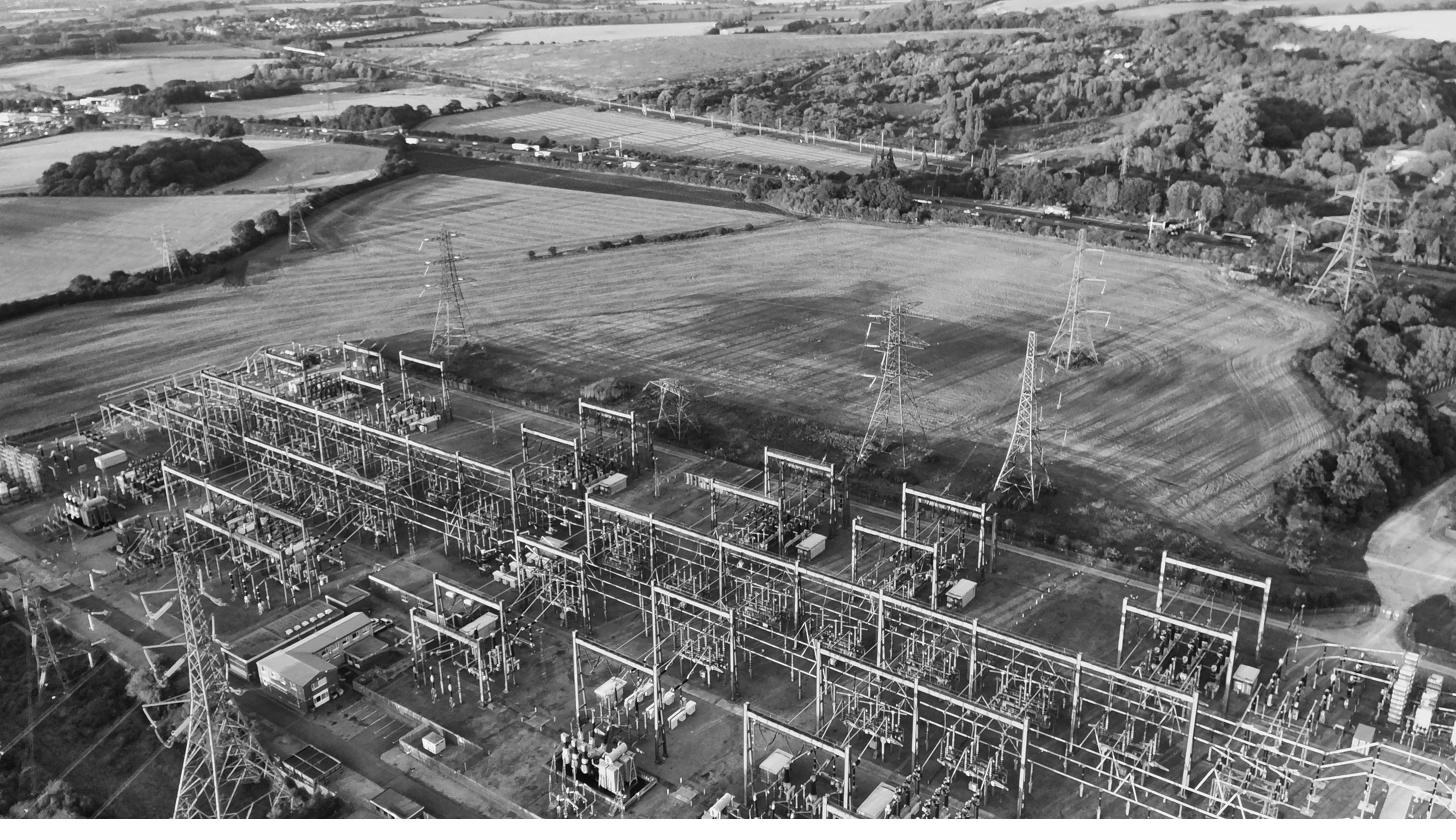 Aerial power substation — physical infrastructure at scale